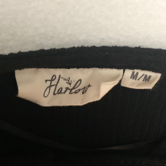 3/$30 - Harlow Black Ribbed Tie Front Dress Size M - Picture 7 of 7